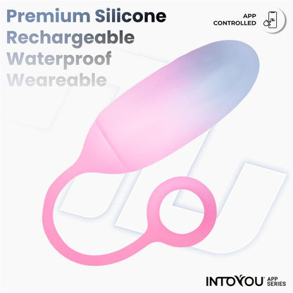 Into You - Ovetto Vibrante + APP - Blu e Rosa