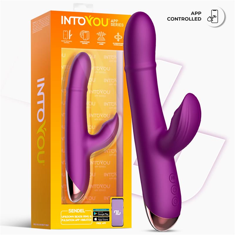 Into You - Sendel Vibe - Vibratore con Anello di Palline Interne Su e Giù e Pulsazione Clitoridea + APP