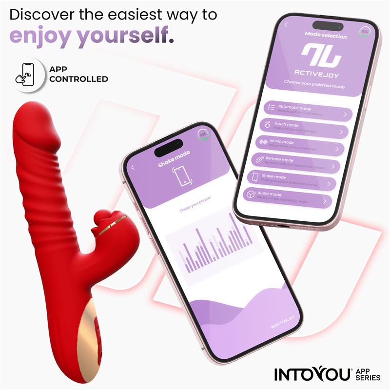 Into You - Ascen - Vibratore Thrusting e Movimento Wave e Stimolazione Clitoridea con Pallina + APP