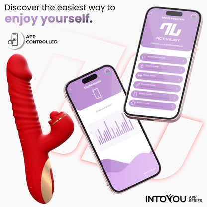 Into You - Ascen - Vibratore Thrusting e Movimento Wave e Stimolazione Clitoridea con Pallina + APP