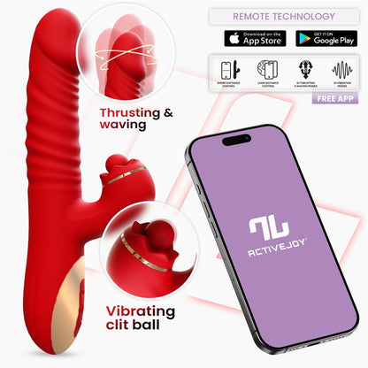 Into You - Ascen - Vibratore Thrusting e Movimento Wave e Stimolazione Clitoridea con Pallina + APP