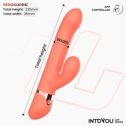Into You - Mindy - Vibratore con Anello di Palline Interne Su e Giù e Movimento Finger e Tappin Clitorideo + APP