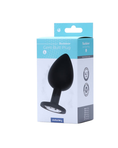 SinsFactory - Gem Butt Plug - L - Nero