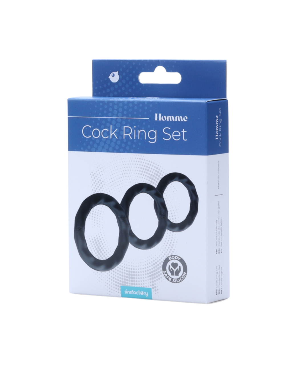 SinsFactory - Silicone Cock Ring Set - 23 - 30 - 37