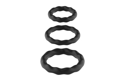 SinsFactory - Silicone Cock Ring Set - 23 - 30 - 37
