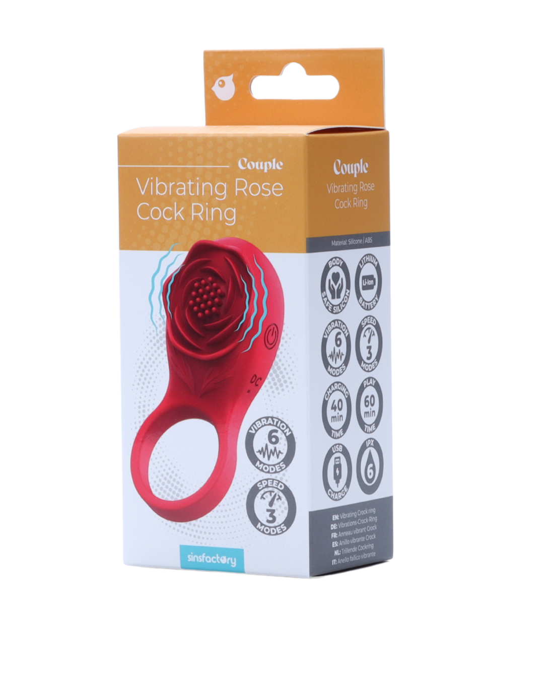 SinsFactory - Vibrating Rose Cock Ring