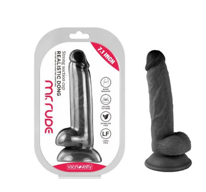 VSC Novelty - Dildo Realistico Mr. Rude - Nero - 7.1"