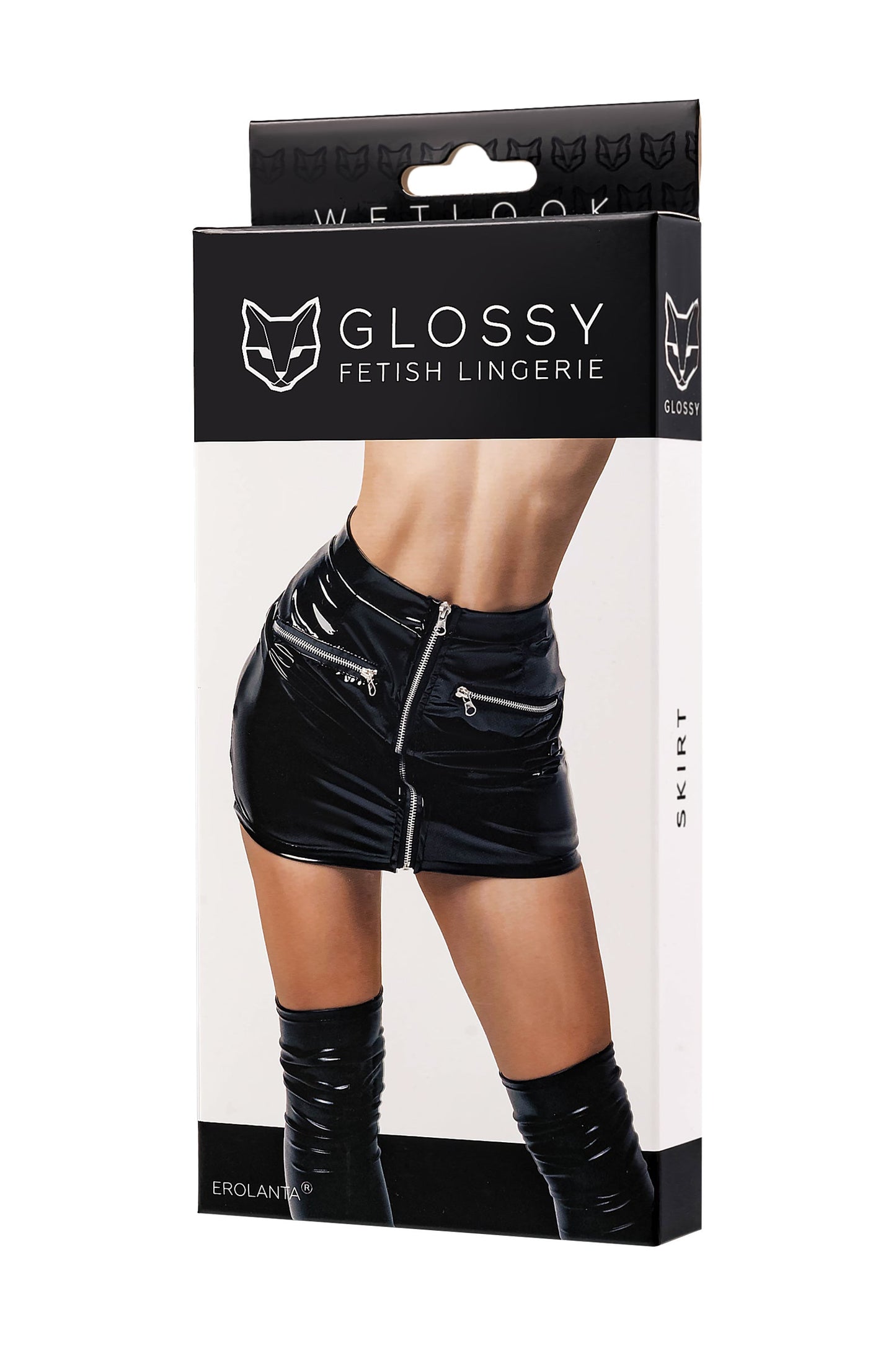 Glossy - Gonna Effetto WetLook con Zip