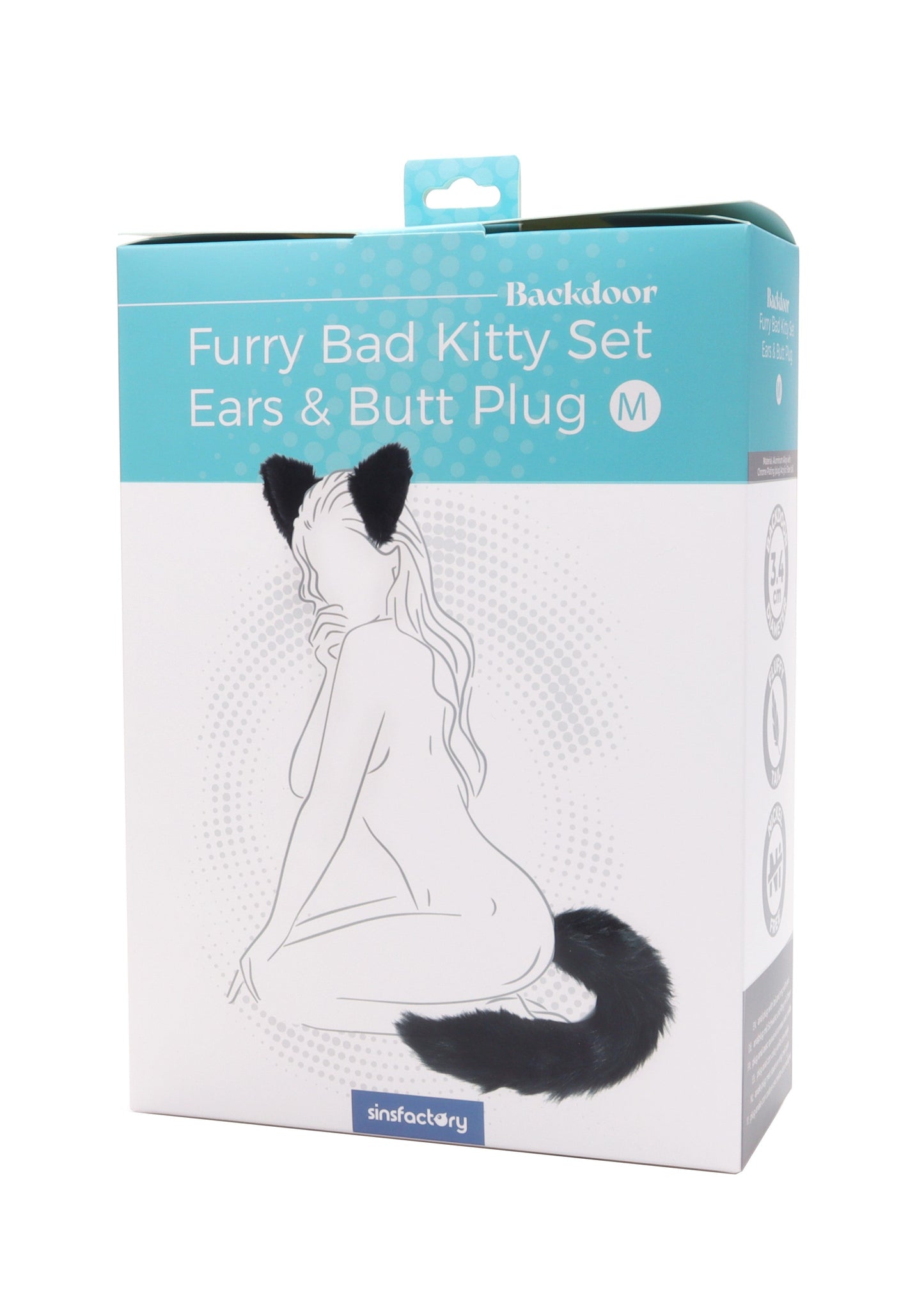 SinsFactory - Furry Bad Kitty Set - Ears & Butt Plug M