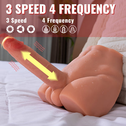 Xise - Peel - Torso con Dildo Thrusting e Vibrante - 6,80"