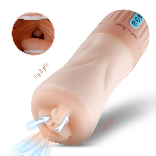 Xise - Suctroker V2 I - Masturbatore Bocca Realistico con Funzione Suzione e Vibrante
