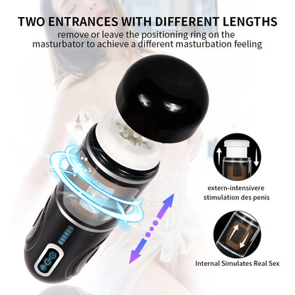 Xise - Masturbatore Neutro con Funzione Thrusting - Rotante e Vibrante con Voce Sexy