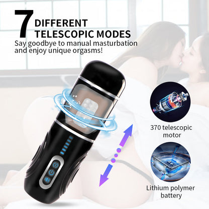 Xise - Masturbatore Neutro con Funzione Thrusting - Rotante e Vibrante con Voce Sexy