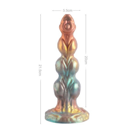VSC Novelty - Dildo in Silicone Multicolor con Glitter - Dominator