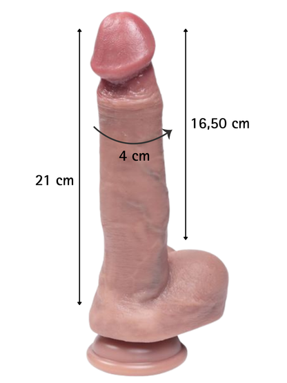 Fantasy Toys - Dildo Ultra Realistico Pelle Morbida - 21 cm