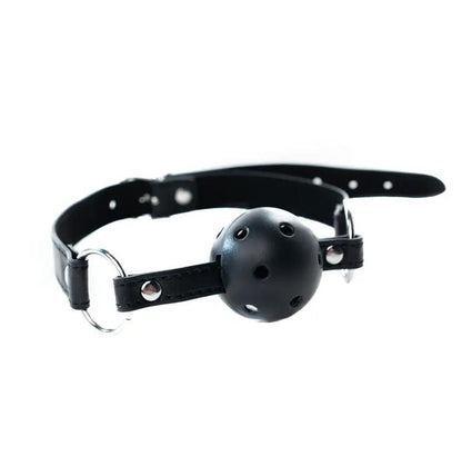 Fantasy Fetish - Ball Gag Nero Traspirante con Fori Regolabile - Nero