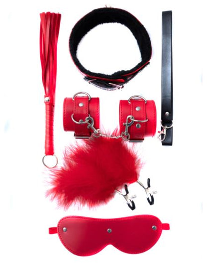 Fantasy Fetish - Set BDSM  6 Pezzi - Rosso