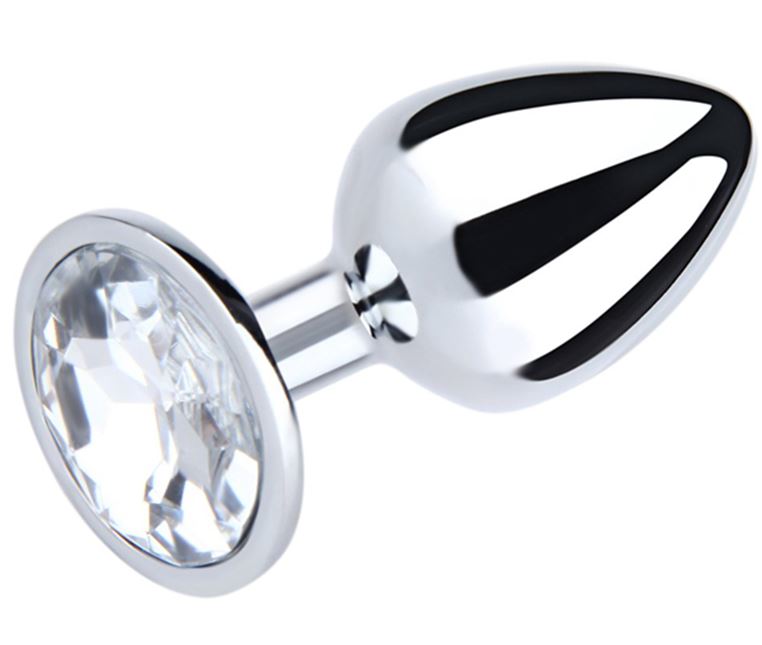 Fantasy Toys - Plug in Metallo con Gioiello Argento - M