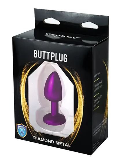 Fantasy Toys - Plug in Metallo Viola con Gioiello Argento - S