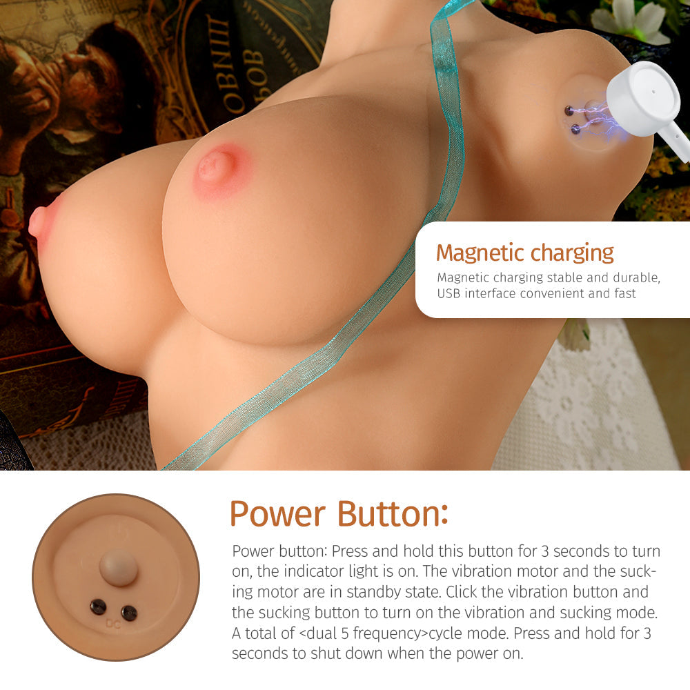 Xise - Merida - Torso Intero con Funzione Vibrante e Suzione con Remote Control