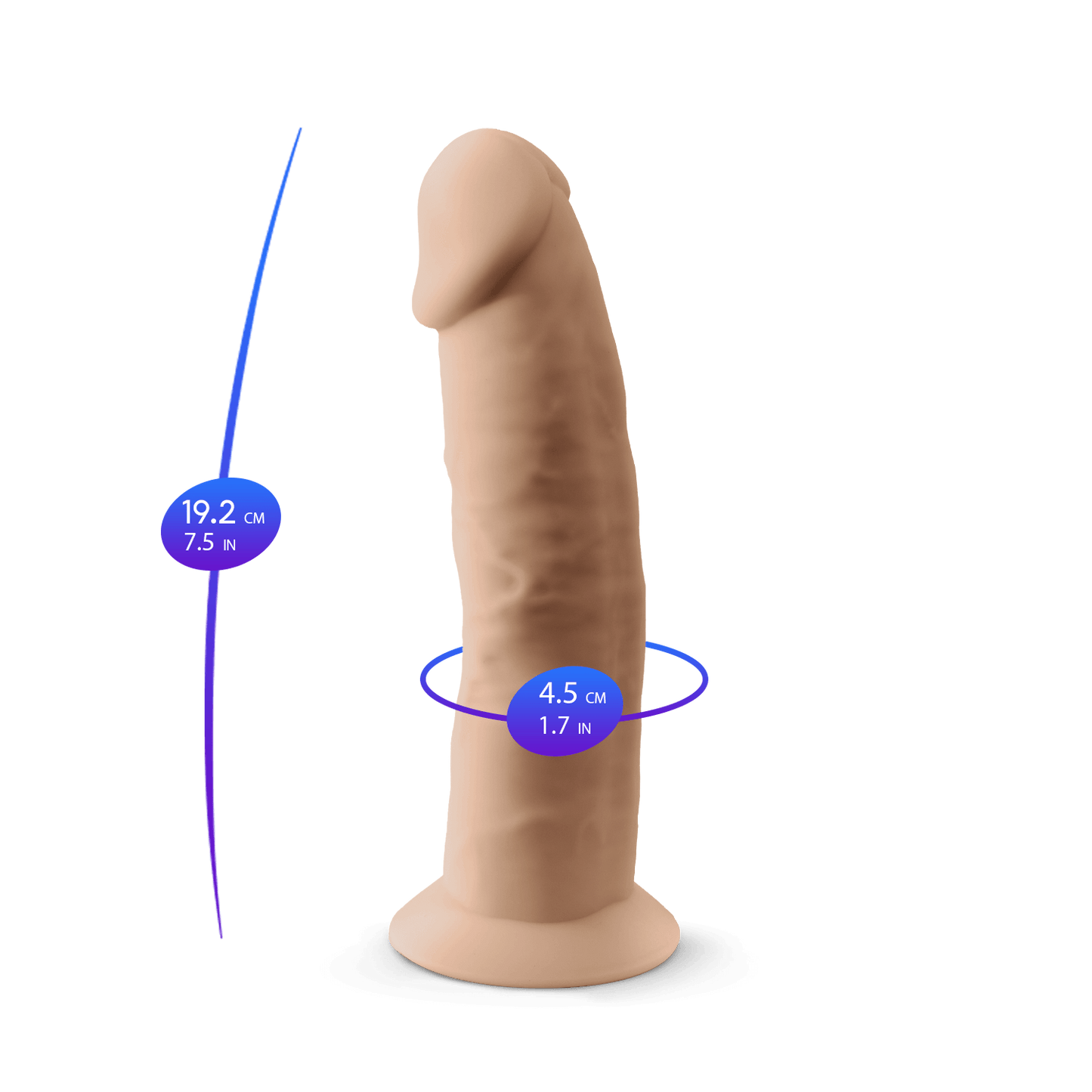 Silexd - Dildo Premium Silicone Mod.2 7,5'' - Color Carne