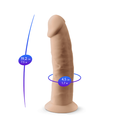 Silexd - Dildo Premium Silicone Mod.2 7,5'' - Color Carne