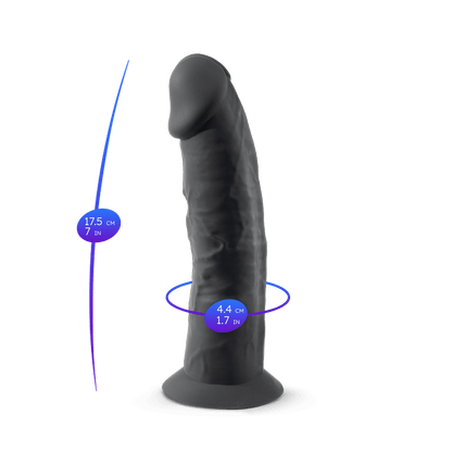 Silexd - Dildo Premium Silicone Mod.2 7,5'' - Nero