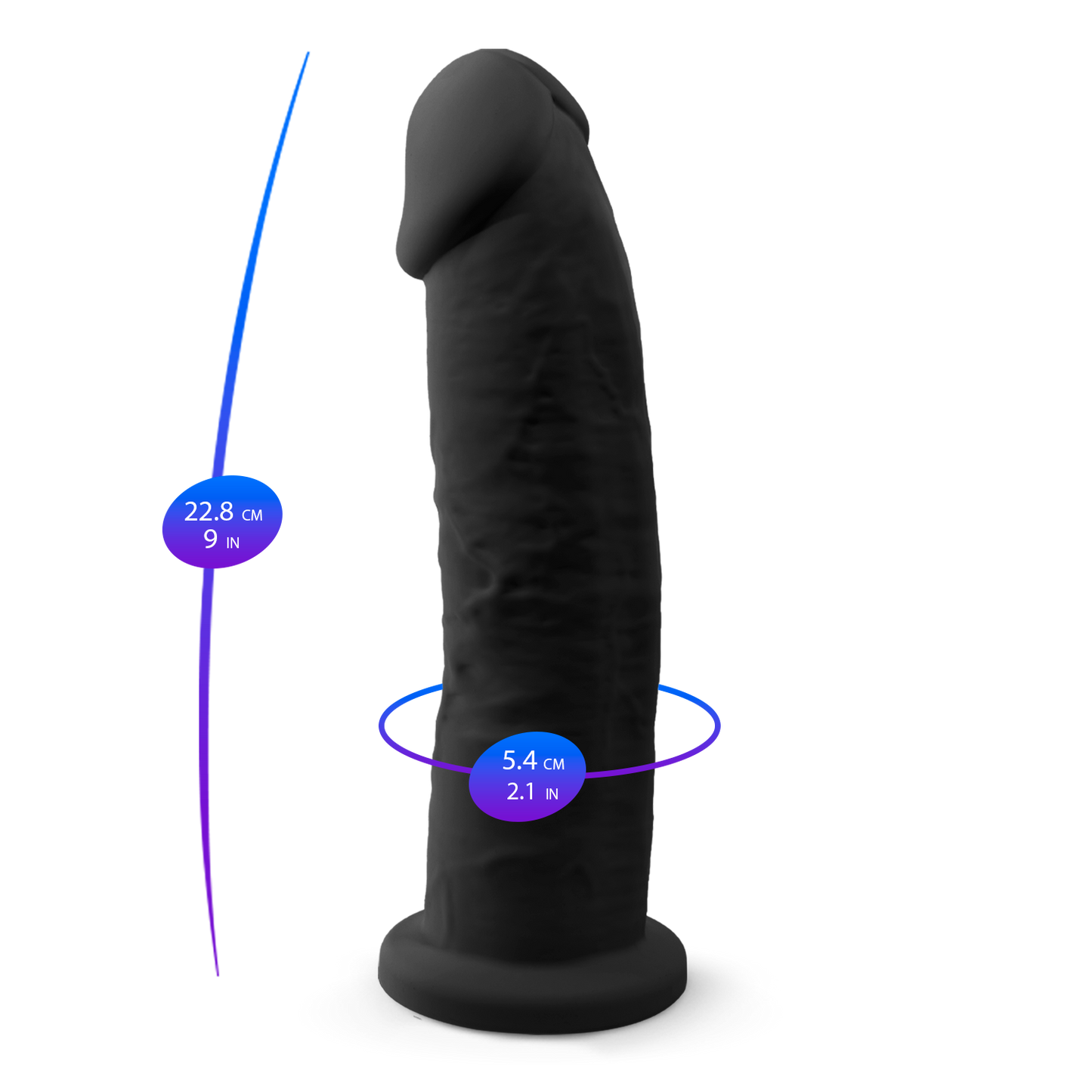 Silexd - Dildo Premium Silicone Mod.2 9'' - Nero