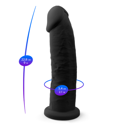 Silexd - Dildo Premium Silicone Mod.2 9'' - Nero