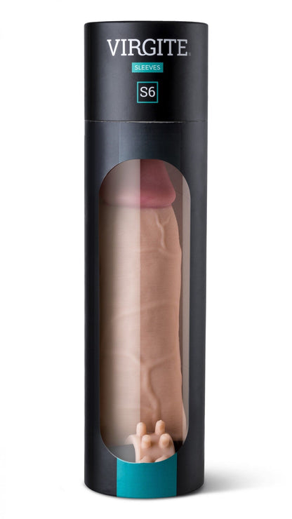 GUAINA PER PENE REALISTICA S6 CARNE 21 CM CON VIBRAZIONE
