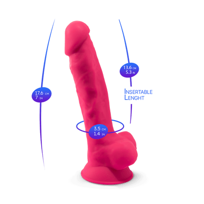 Silexd - Dildo Premium Silicone Mod.1 7'' - Rosa
