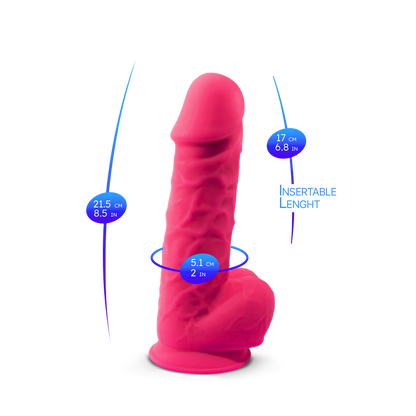 Silexd - Dildo Premium Silicone Mod.1 8,5'' - Rosa