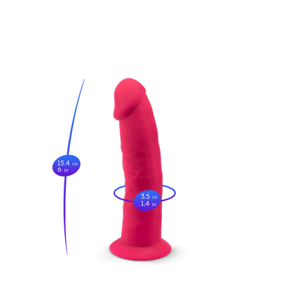 Silexd - Dildo Premium Silicone Mod.2 6" - Rosa