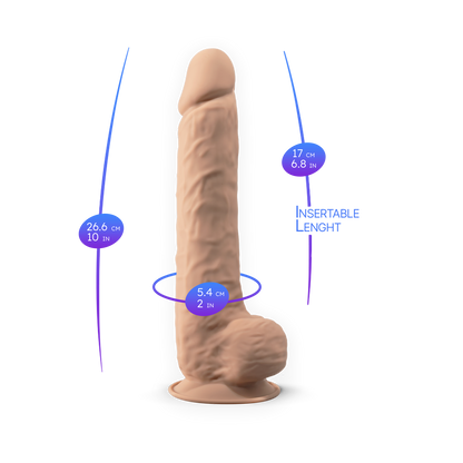 Silexd - Dildo Premium Silicone Mod.1 10" - Color Carne