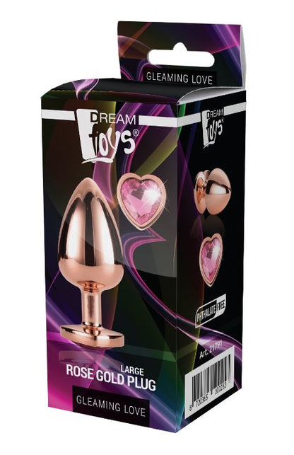 Plug grande in oro rosa scintillante