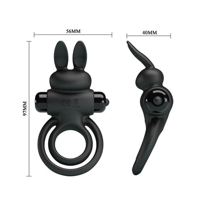 Anello per pene Pretty Love Vibrant 3 Nero