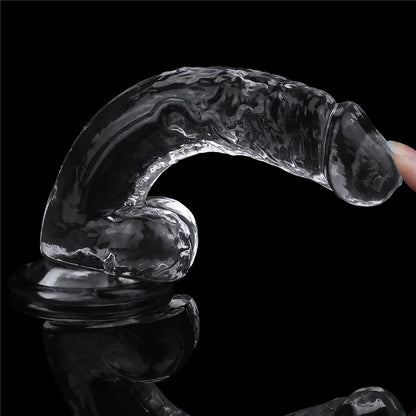 Dildo trasparente impeccabile da 7,5''