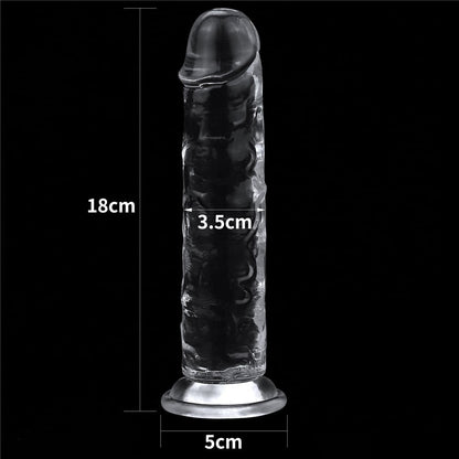 Dildo trasparente impeccabile da 7,0''