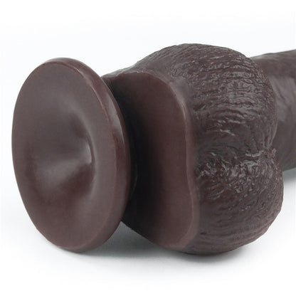 Dildo doppio strato scorrevole da 9'', nero
