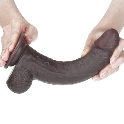 Dildo doppio strato scorrevole da 9'', nero
