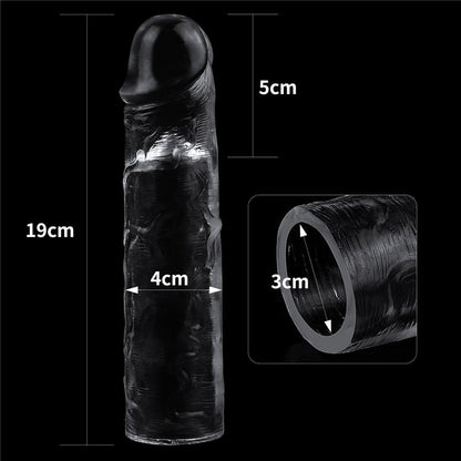 Guaina per pene trasparente impeccabile Aggiungi 2''