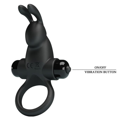 Anello per pene Pretty Love Vibrant 1 Nero