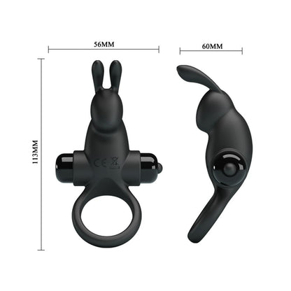 Anello per pene Pretty Love Vibrant 1 Nero