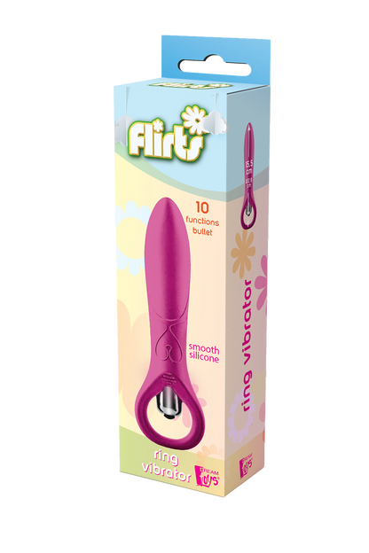 VIBRATORE AD ANELLO ROSA FLIRTS 10 FUNZIONI