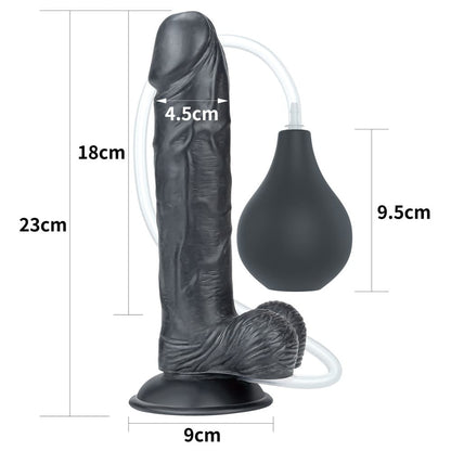 Dildo estremo squirting da 9'' - Nero
