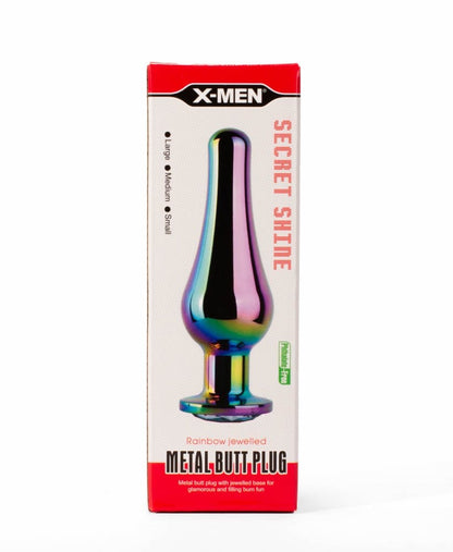 Plug anale in metallo X-MEN Secret Shine Rainbow S