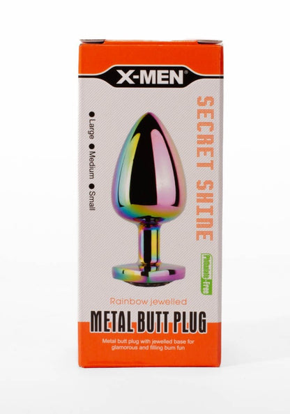 Plug anale in metallo X-MEN Secret Shine Rainbowheart L