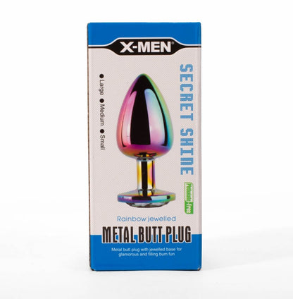 Plug anale in metallo X-MEN Secret Shine Rainbow M
