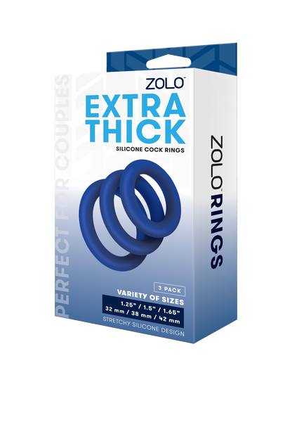 ANELLO PER IL PENE IN SILICONE EXTRA SPESSO ZOLO 3 PZ