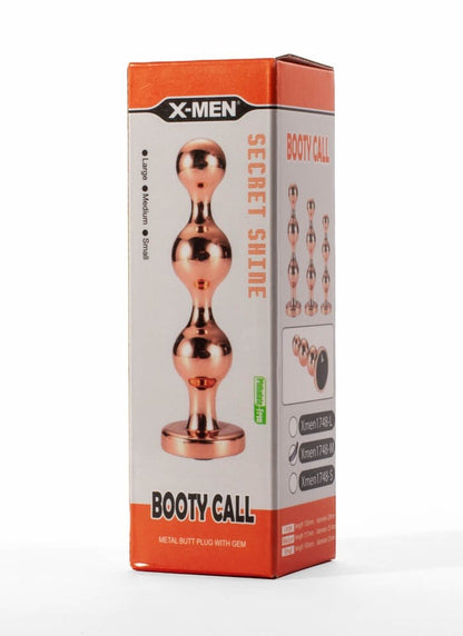 Plug anale in metallo con gemma dorata X-Men Secret Shine Booty Call